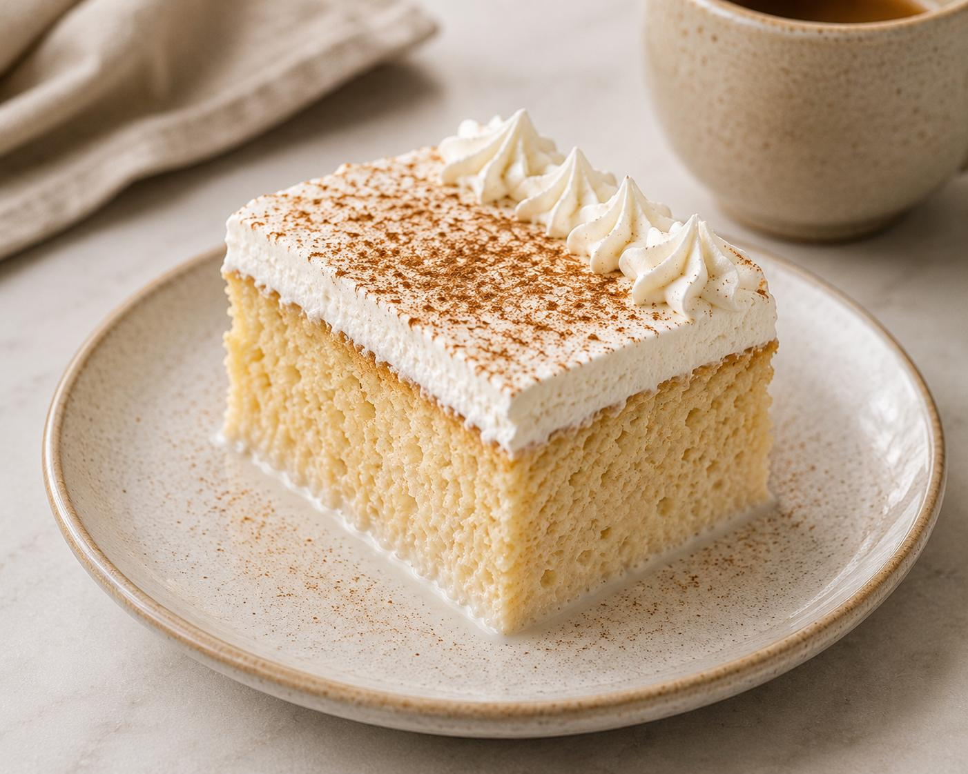 Tres Leches Cake Slice